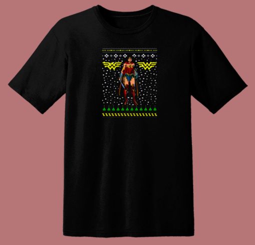 Ugly Christmas Wonder Woman 80s T Shirt