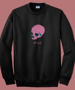 Vaporwave Pink Skull 80s Sweatshirt