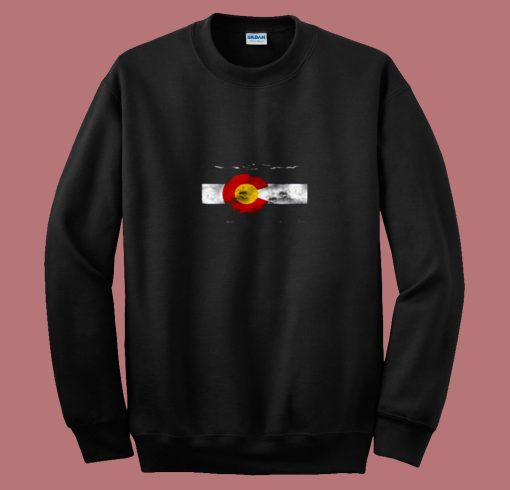 Vintage Colorado Skyline Flag 80s Sweatshirt