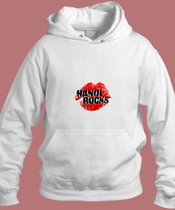 Vintage Red Lip Hanoi Rocks Graphic Aesthetic Hoodie Style