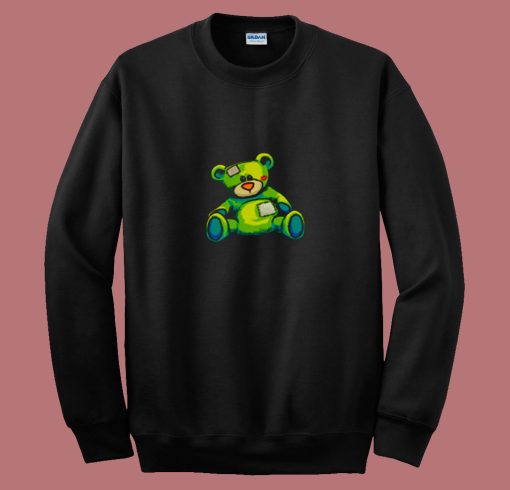 Vintage Torn Colorful Teddy Bear 80s Sweatshirt