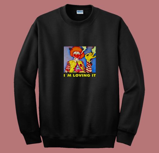 Weed Smoking Clown 80s Sweatshirt