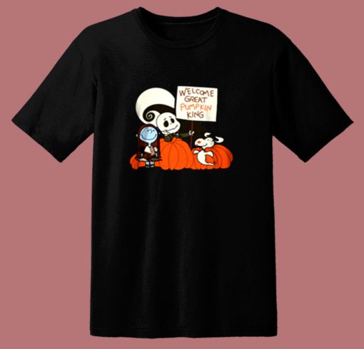 Welcome Great Pumpkin King Snoopy 80s T Shirt