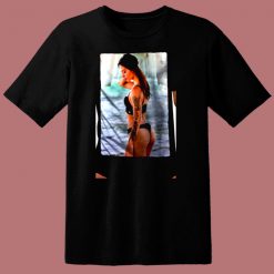 Wellcoda Lady In Swimsuit 80s T Shirt