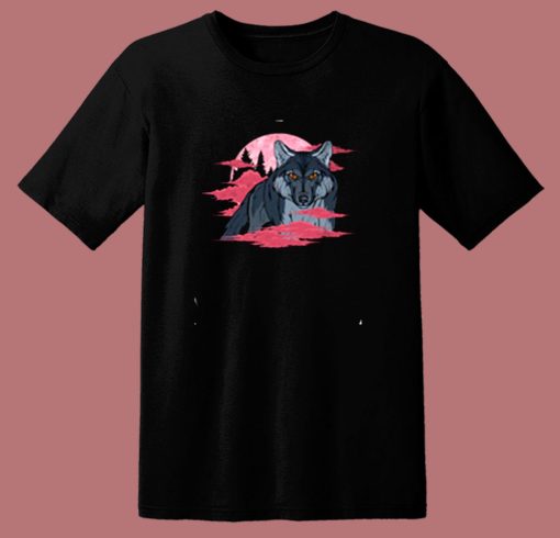 Wolf Moon Woods Wolves 80s T Shirt