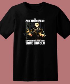 Womens Abraham Lincoln Republican 2nd Amendment Supporter 80s T Shirt