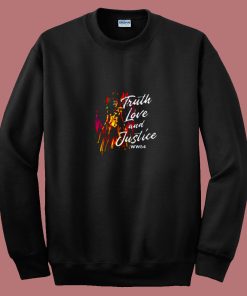 Wonder Woman Truth Love And Justice 80s Sweatshirt