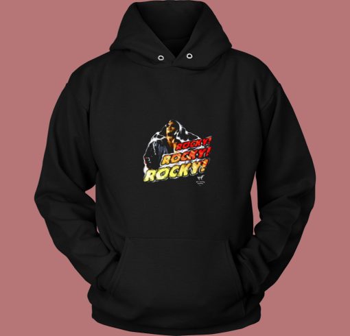 Wwf Rocky The Rock The Peoples Chant 80s Hoodie