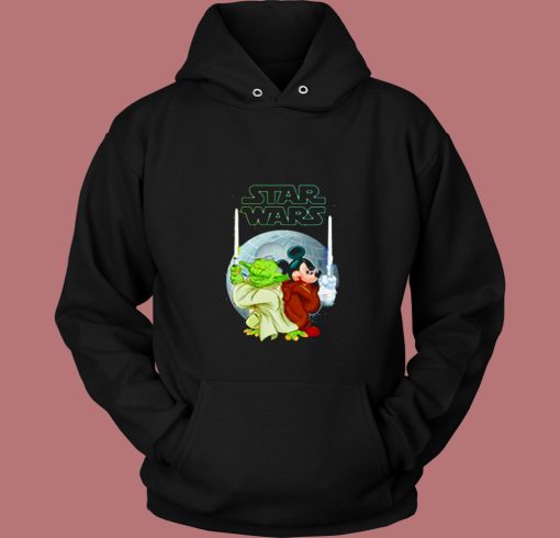 Yoda And Mickey Mouse Sw Christmas 80s Hoodie