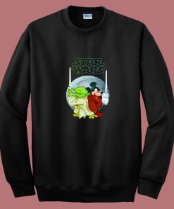 Yoda And Mickey Mouse Sw Christmas 80s Sweatshirt