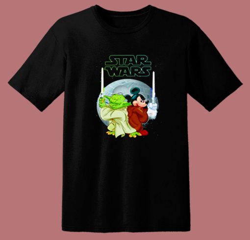 Yoda And Mickey Mouse Sw Christmas 80s T Shirt