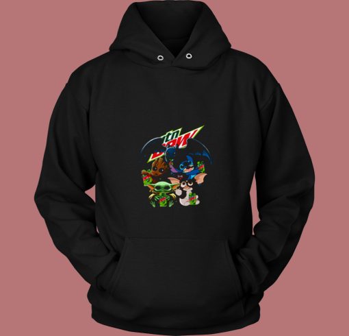 Yoda Baby Groot And Toothless Stitch Gizmo 80s Hoodie