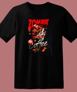 Zombie Coffee 80s T Shirt