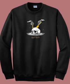 Gluttony Skull 80s Sweatshirt