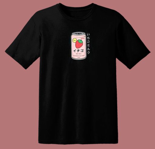 Japanese Strawberry Milk Drink 80s T Shirt