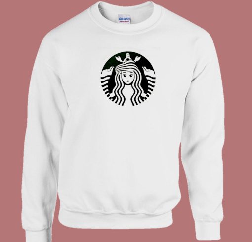 Ariel Mermaid Starbucks 80s Sweatshirt