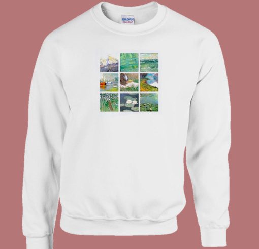 Art Grid Of Claude Monet 80s Sweatshirt