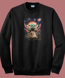 Baby Yoda Starry Night 80s Sweatshirt