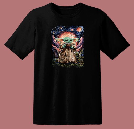 Baby Yoda Starry Night 80s T Shirt