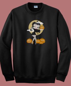 Betty Boop Vamp Pumpkins Halloween 80s Sweatshirt