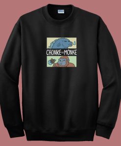 Chonke Vs Monkee Funny 80s Sweatshirt