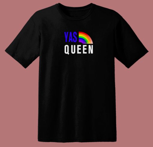 Yes Queen Gay Pride Flag Retro 80s T Shirt