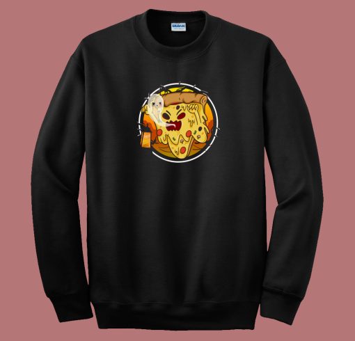 Halloween Day 2021 For Pizza Lovers 80s Sweatshirt