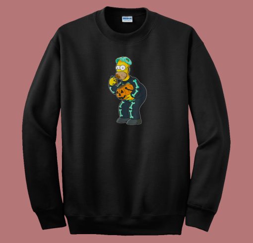 Homer Simpson Funny Candy Feast 80s Sweatshirt