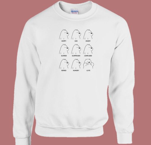 Ice Bear Moods 80s Sweatshirt