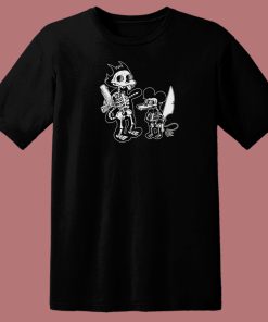 Itchy Scratchy Double Sided 80s T Shirt