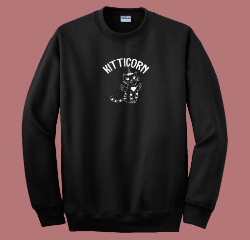 Kitticorn Cat Aesthetic 80s Sweatshirt