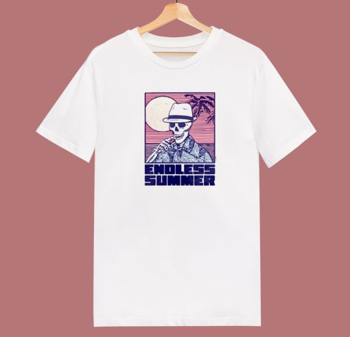 Skeleton Endless Summer 80s T Shirt
