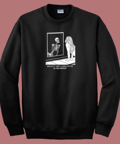 Skeleton In The Mirror 80s Sweatshirt