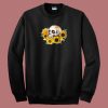 Skull Sunflower Retro 80s Sweatshirt