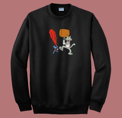 The Itchy And Scratchy Show 80s Sweatshirt