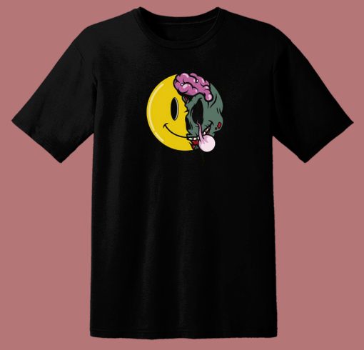 Zombie Emoji Smiley 80s T Shirt