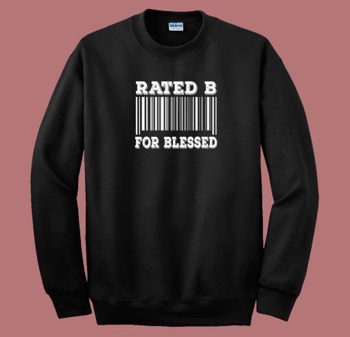 Awesome Bar Code Rated B 80s Sweatshirt