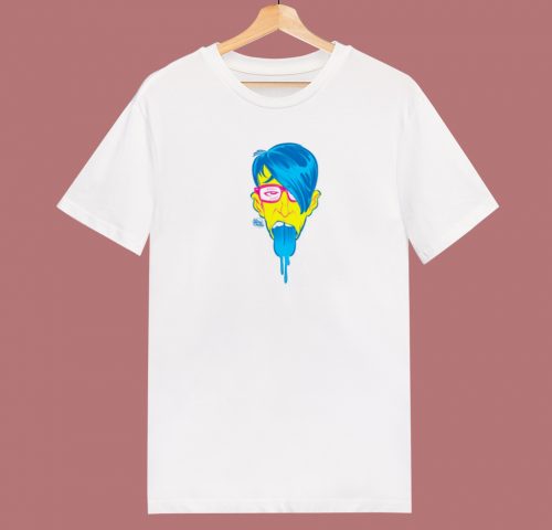 Blue Tongued Hipster 80s T Shirt
