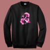 Christian Cross Pink Ribbon 80s Sweatshirt