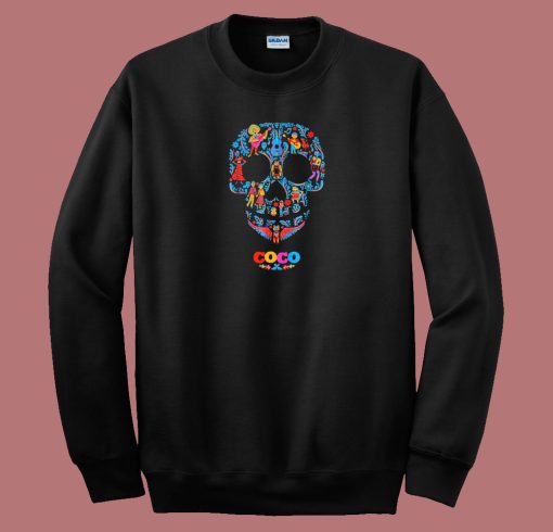 Coco Skull Pattern 80s Sweatshirt
