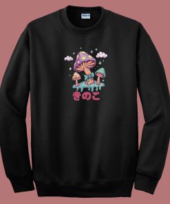 Goth Mushrooms Kawaii 80s Sweatshirt