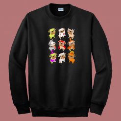 Pug Happy Halloween 80s Sweatshirt