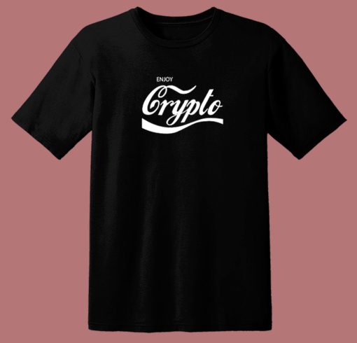 Retro Enjoy Crypto 80s T Shirt