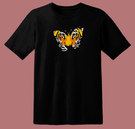 Butterfly Tiger 80s T Shirt