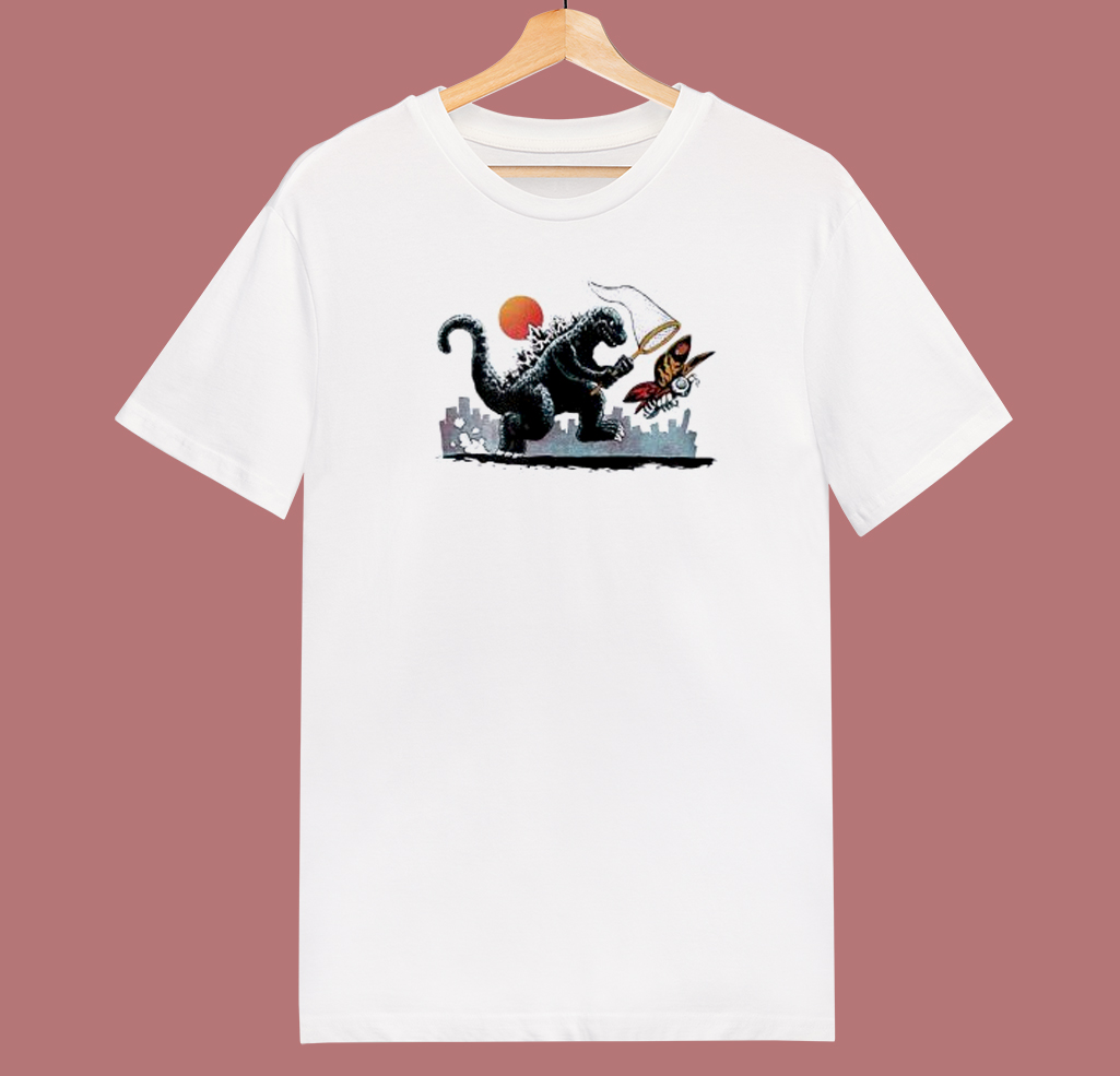 Catching Kaiju Godzilla 80s T Shirt | Mpcteehouse.com