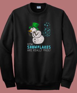 Christmas Day Snowflakes 80s Sweatshirt