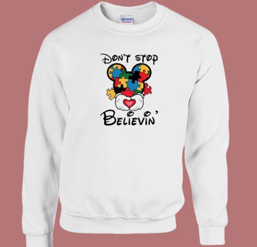 Dont Stop Believin Mickey 80s Sweatshirt