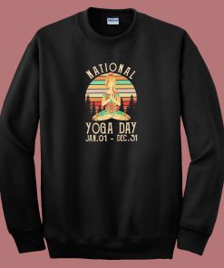 National Yoga Day 80s Sweatshirt