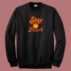Retro Stay Groovy Flower 80s Sweatshirt
