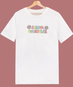 School Counselor Flower 80s T Shirt